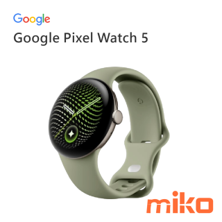 Google Pixel Watch 5 橄欖綠鋁製錶殼-橄欖綠運動錶帶